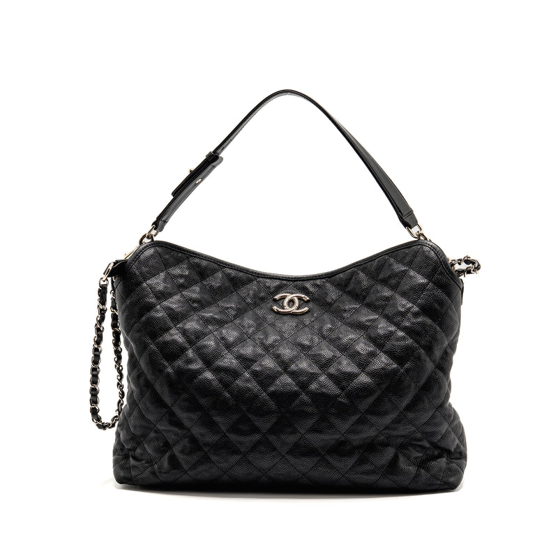 Chanel Revera Chanel French Riviera Hobo Bag Caviar Black SHW
