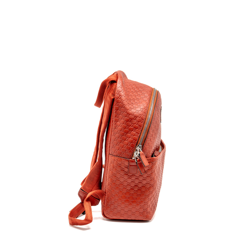 Gucci Kids Guccissima Backpack Leather Red SHW