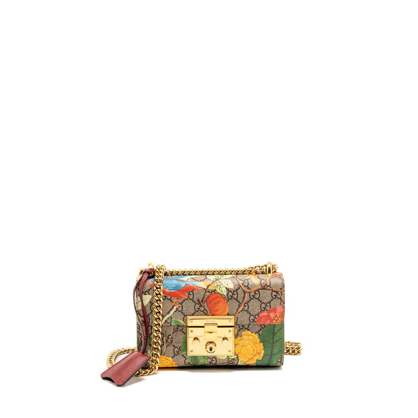 Gucci Small Padlock Shoulder Bag Tian GG Supreme Canvas/Leather Brown/Multicolour GHW