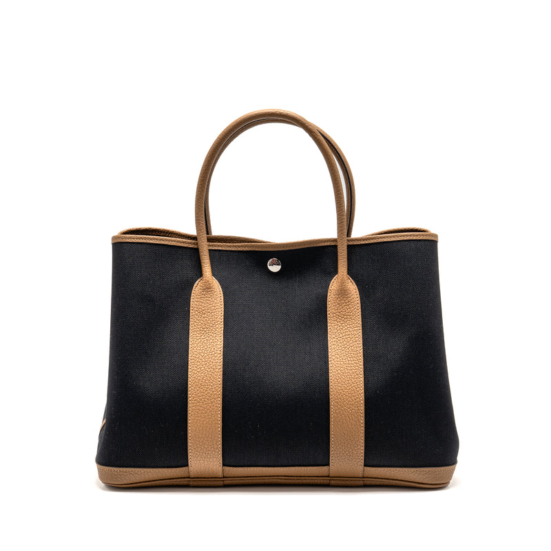 Hermes Garden Party 36 Canvas/ Negonda Black/ Alezan SHW Stamp Z