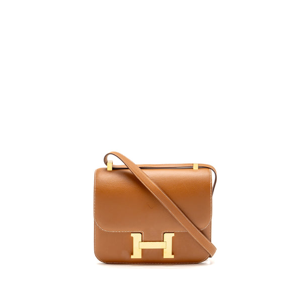 Hermes Constance 24 Epsom Gold GHW Stamp C