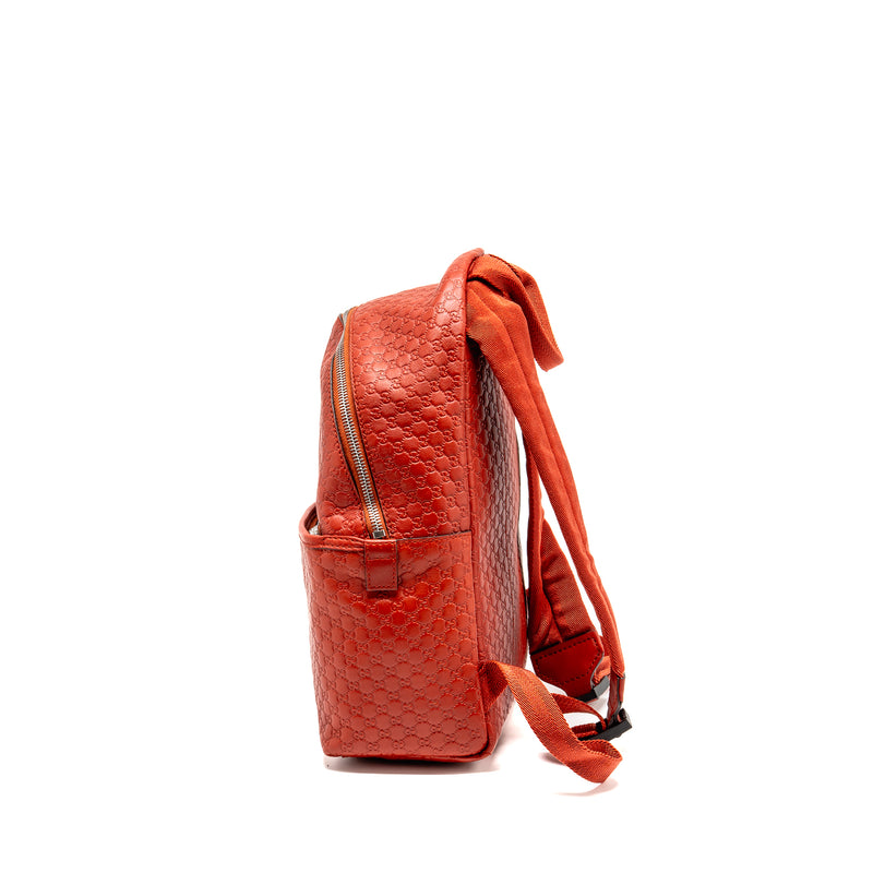 Gucci Kids Guccissima Backpack Leather Red SHW