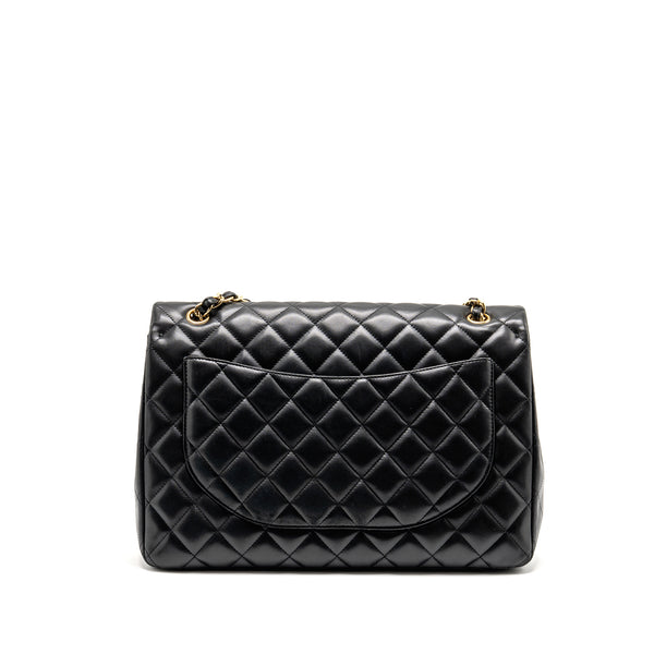 Chanel Maxi Single Flap Bag Lambskin Black GHW