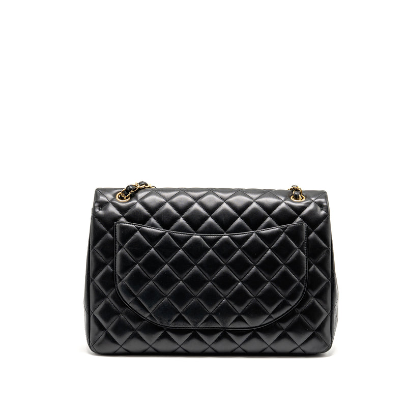 Chanel Maxi Single Flap Bag Lambskin Black GHW
