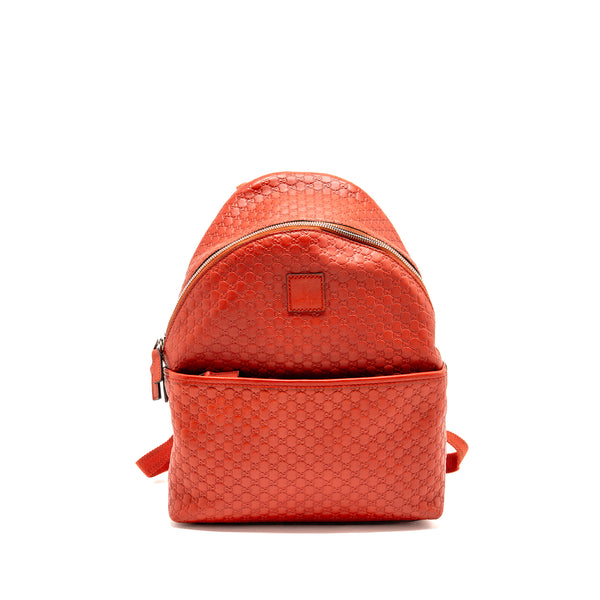 Gucci Kids Guccissima Backpack Leather Red SHW
