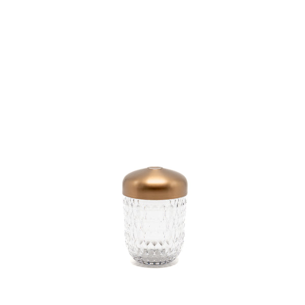 Hermes Saint Louis Folia Mini Portable Crystal Lamp Copper Tone