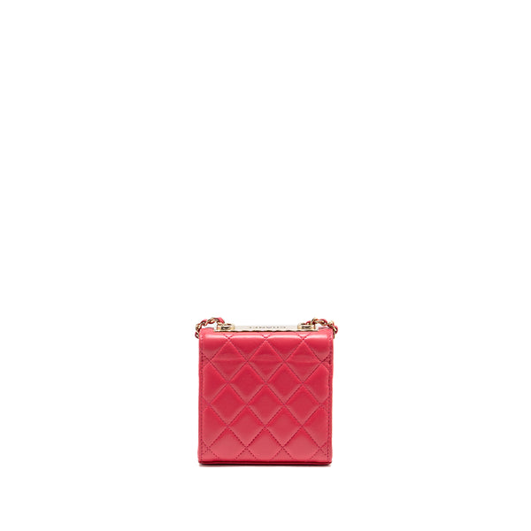 Chanel Mini Trendy CC Clutch with Chain Lambskin Pink LGHW