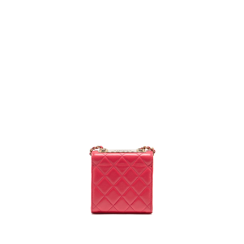 Chanel Mini Trendy CC Clutch with Chain Lambskin Pink LGHW