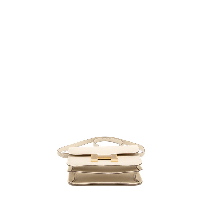 Hermes Mini Constance Epsom craie LGHW Stamp W