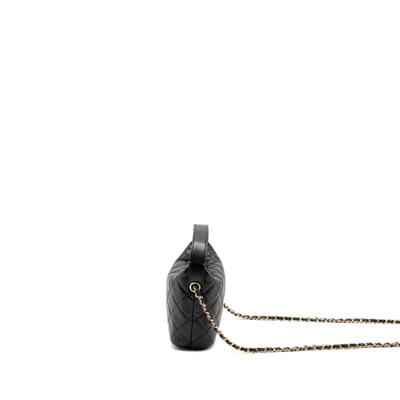 Chanel 25c Quilted Hobo Bag Caviar Black GHW (microchip)