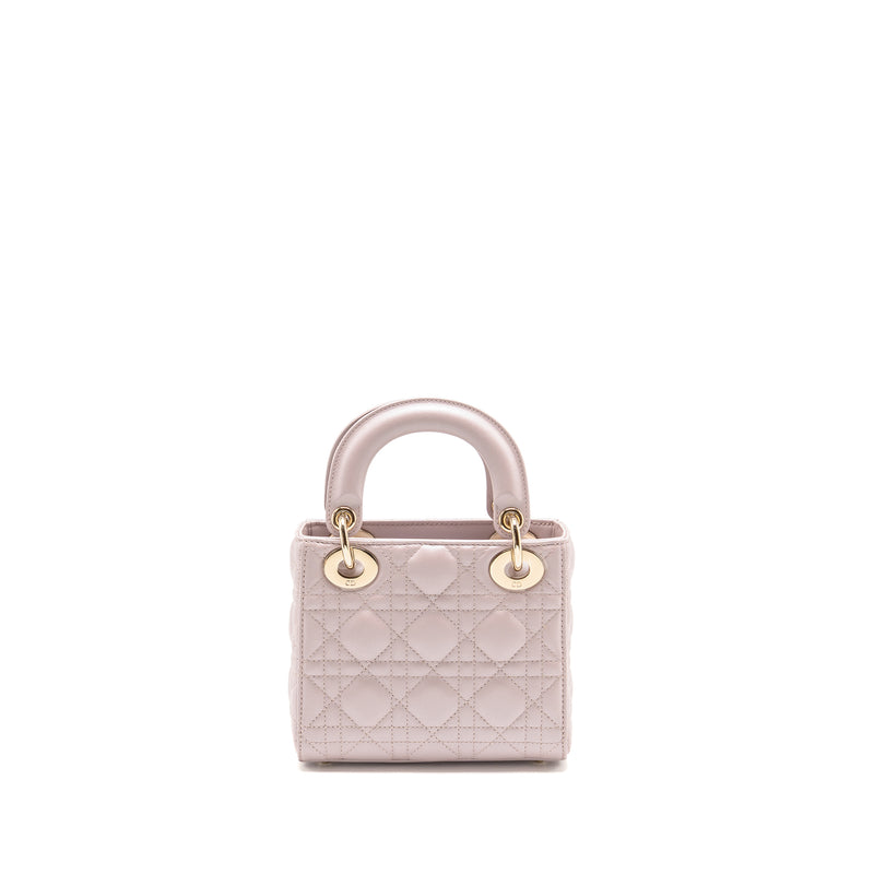 Dior Mini Lady Dior lambskin light Pink LGHW