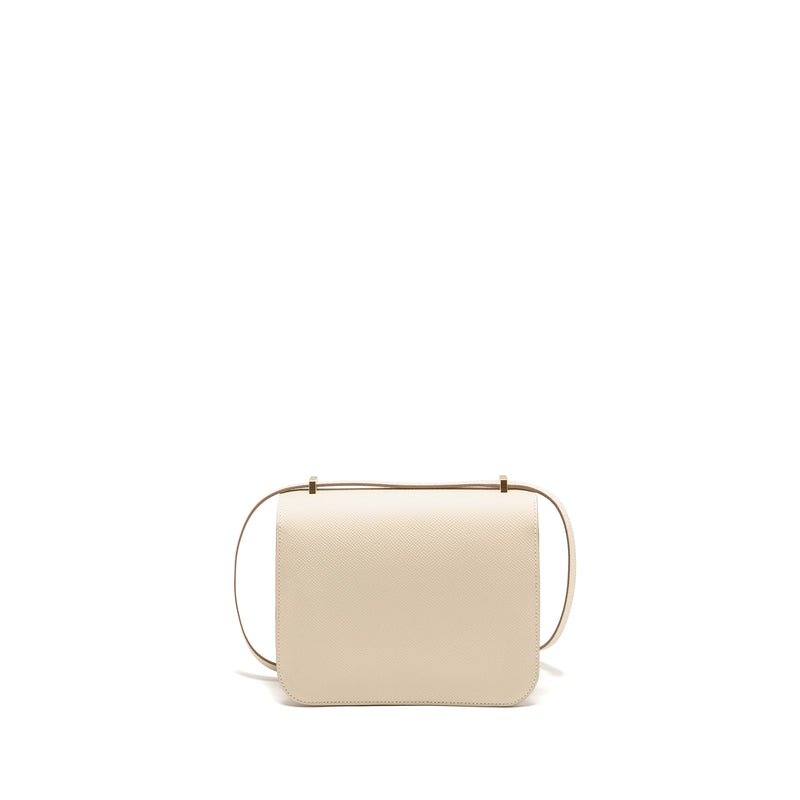Hermes Mini Constance Epsom craie LGHW Stamp W