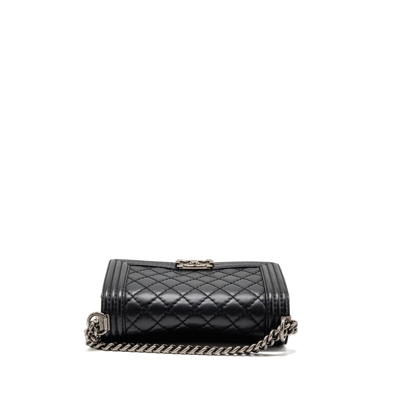 Chanel Medium Boy Bag Calfskin Black Ruthenium SHW