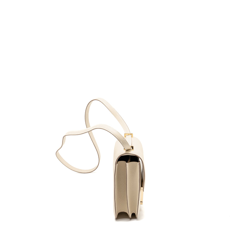 Hermes Mini Constance Epsom craie LGHW Stamp W