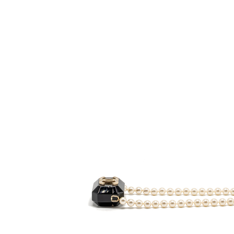 Chanel AirPods Case with Pearl Chain Black LGHW