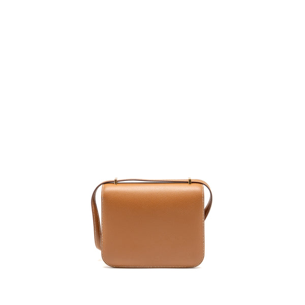 Hermes Mini Constance Epsom Gold GHW Stamp U