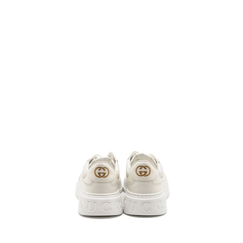 Gucci size 10.5 GG trainer supreme canvas white