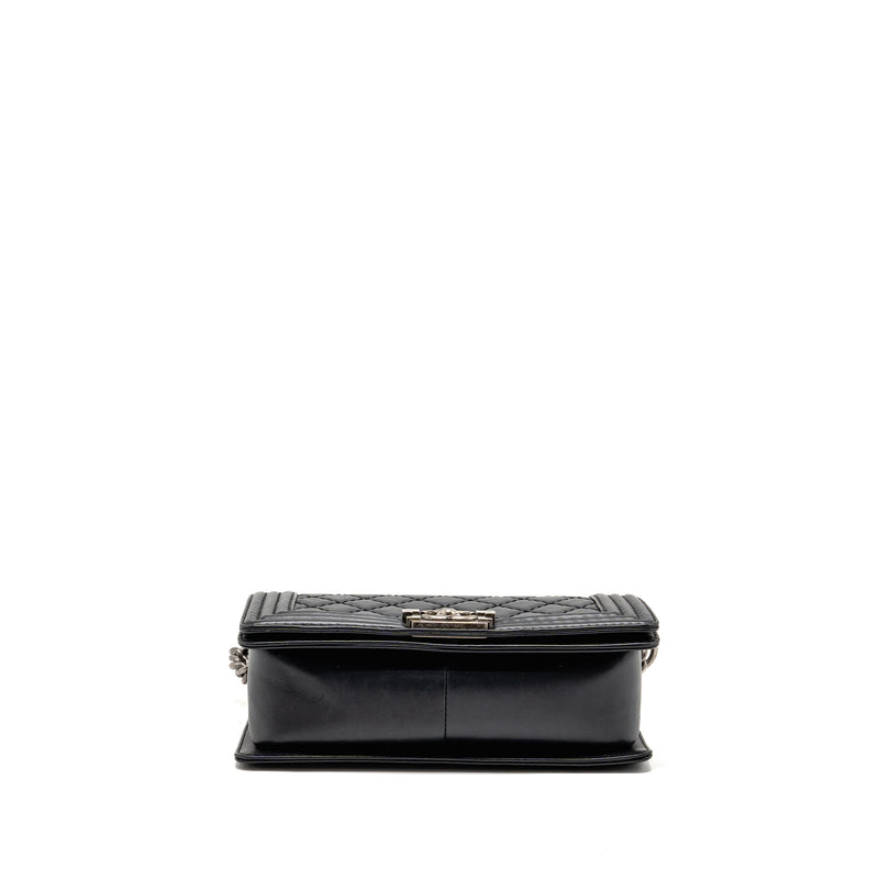 Chanel Medium Boy Bag Calfskin Black Ruthenium SHW