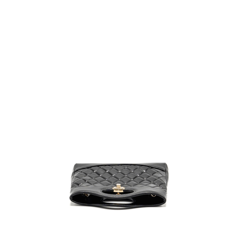 Chanel Mini 31 Bag Shiny Calfskin Black LGHW (Microchip)