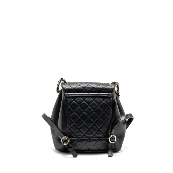 Chanel Large Duma Backpack Calfskin Black LGHW (Microchip)