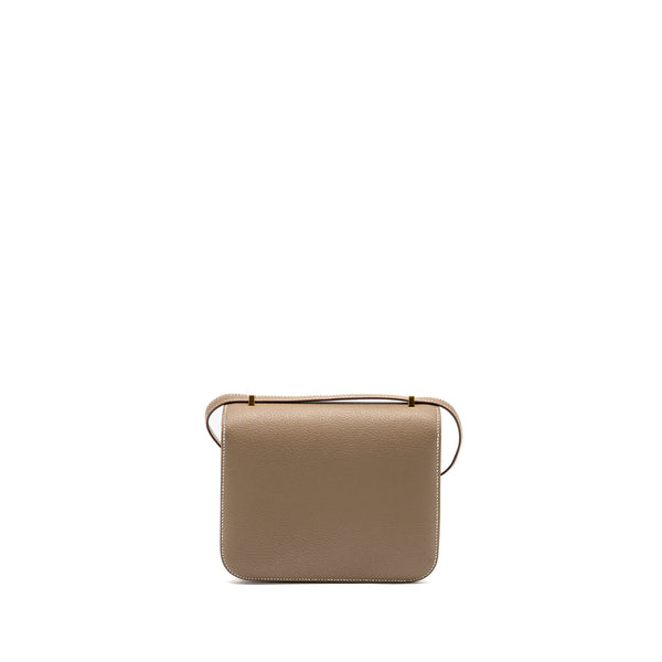 Hermes Mini Constance Chèvre Mysore Etoupe GHW Stamp K