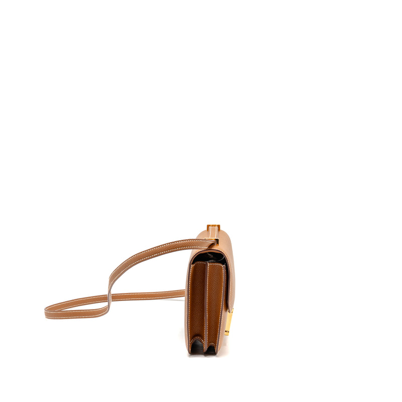 Hermes Mini Constance Epsom Gold GHW Stamp U