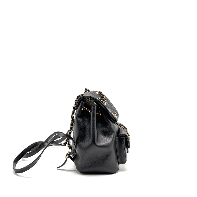 Chanel Large Duma Backpack Calfskin Black LGHW (Microchip)