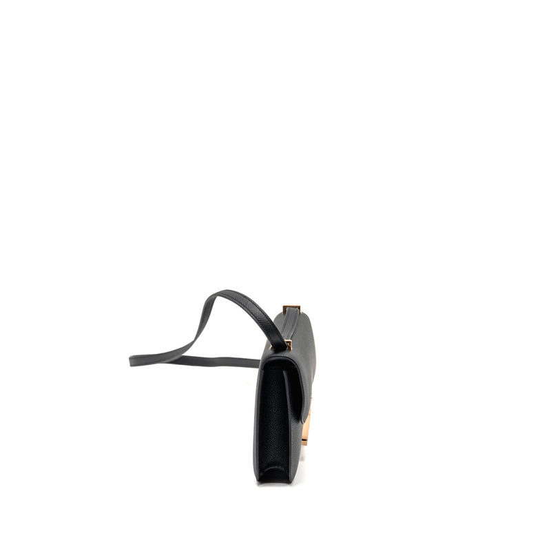 Hermes Constance Elan Epsom Black RGHW Stamp K