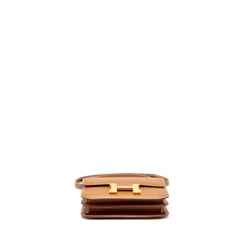 Hermes Mini Constance Epsom Gold GHW Stamp U