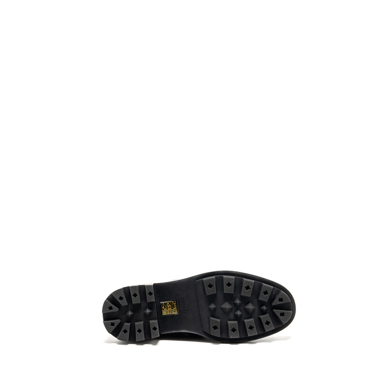 Hermes size 37 Richelieu Derby First Loafer Black SHW