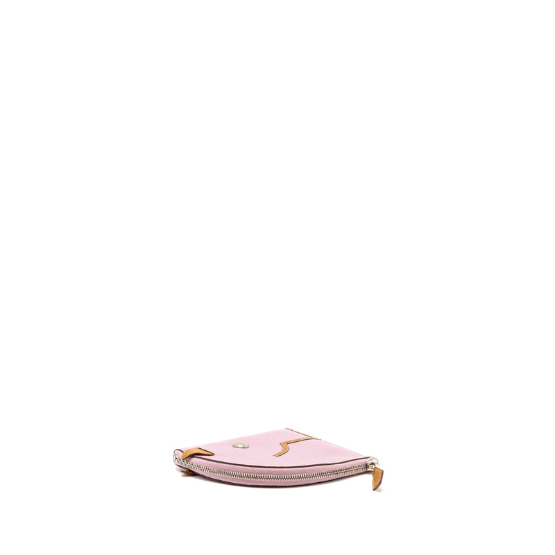 Hermes Paddock Change Purse Chevre Mysore Mauve Sylvestre/Caramel SHW Stamp Z