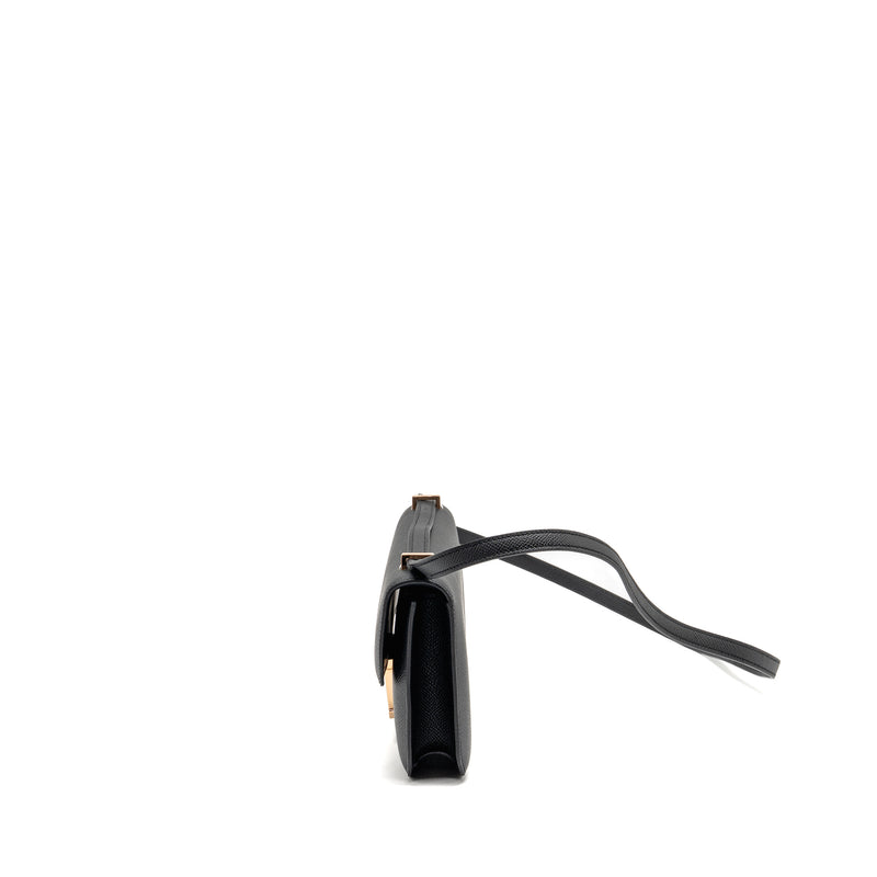 Hermes Constance Elan Epsom Black RGHW Stamp K