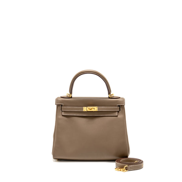Hermes Kelly 25 Swift Etoupe GHW Stamp B