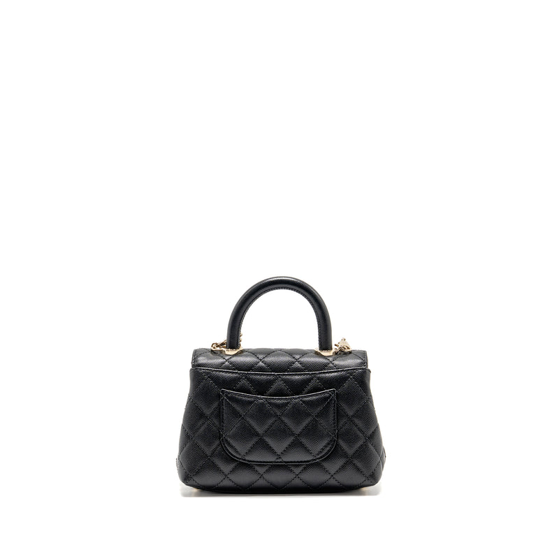 Chanel Mini Coco handle caviar black LGHW (microchip)