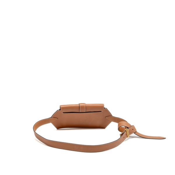 Hermes Size L Elan Pocket 24 Belt Bag Swift Gold GHW Stamp B