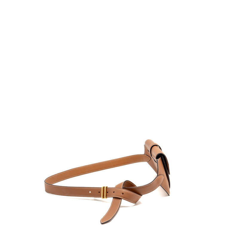Hermes Size L Elan Pocket 24 Belt Bag Swift Gold GHW Stamp B