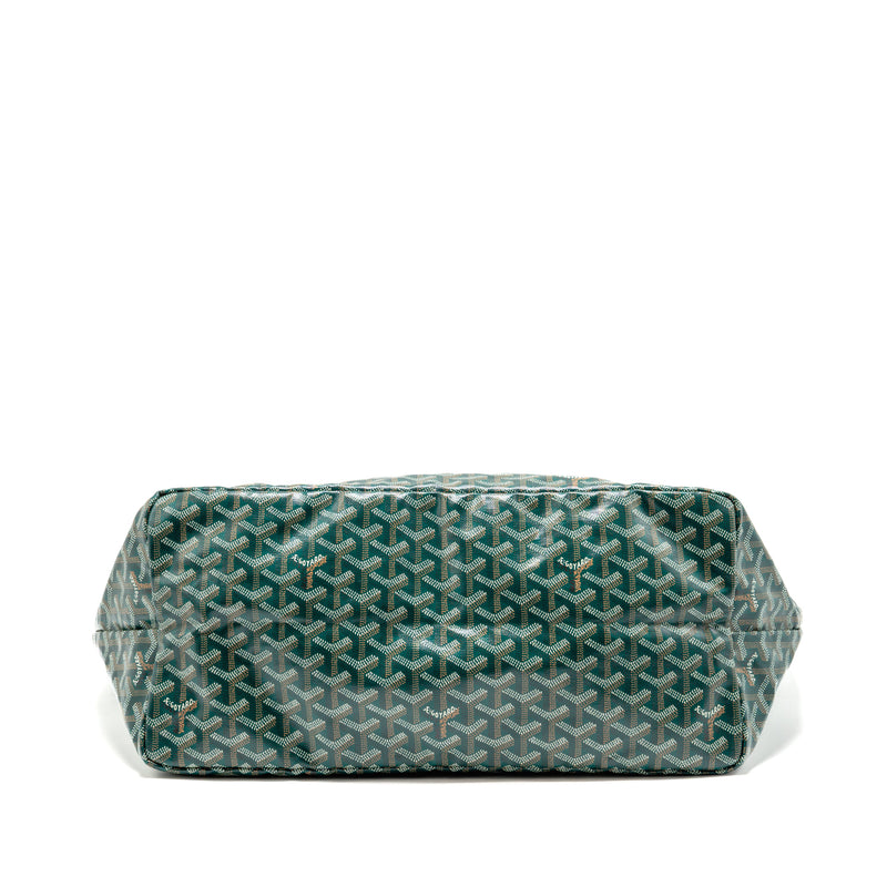 Goyard Saint Louis GM Tote Goyardine Canvas/Calfskin Green SHW