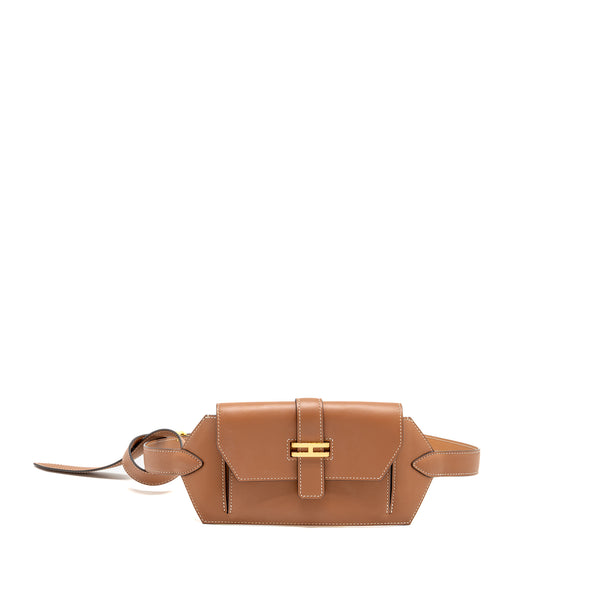 Hermes Size L Elan Pocket 24 Belt Bag Swift Gold GHW Stamp B