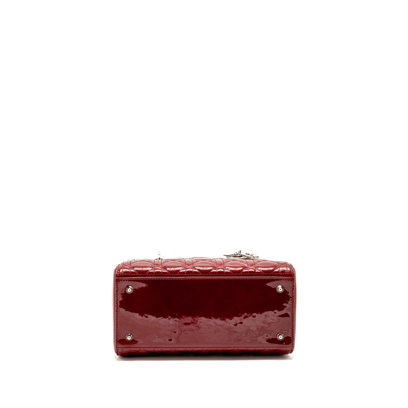 Dior Medium Lady Dior Patent Red SHW
