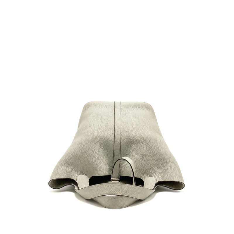 Hermes Picotin 22 lock bag Clemence Gris Neve SHW stamp B