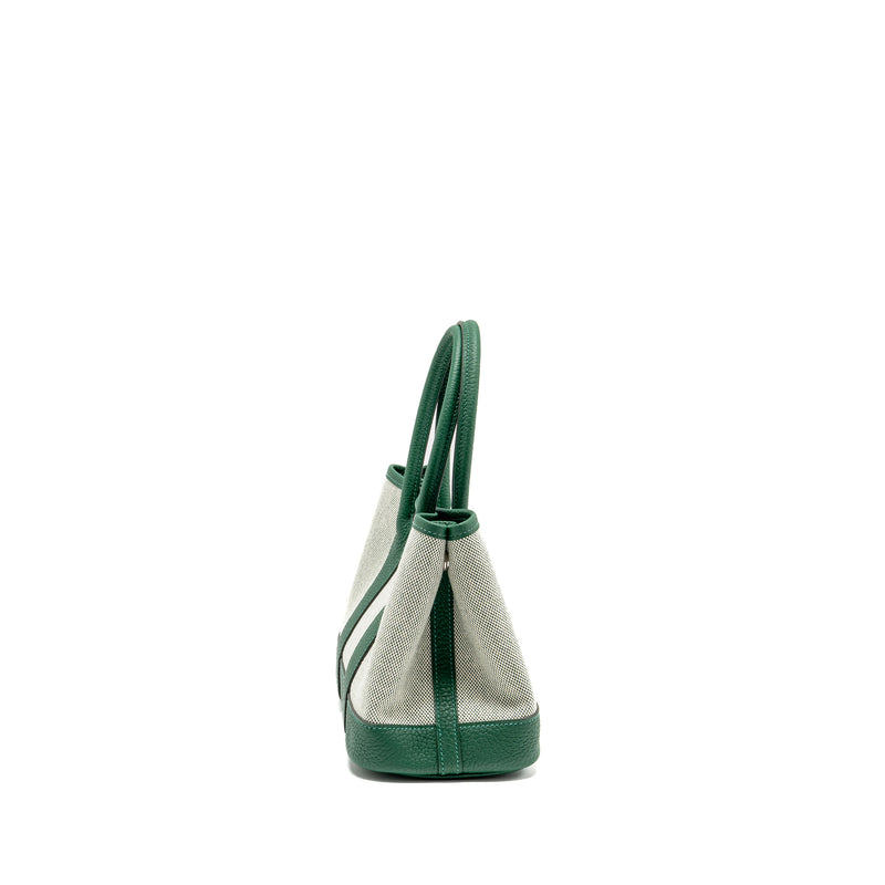Hermes Neo Garden Party 23 Canvas/Negonda Ecru/Vert Moyen SHW Stamp K