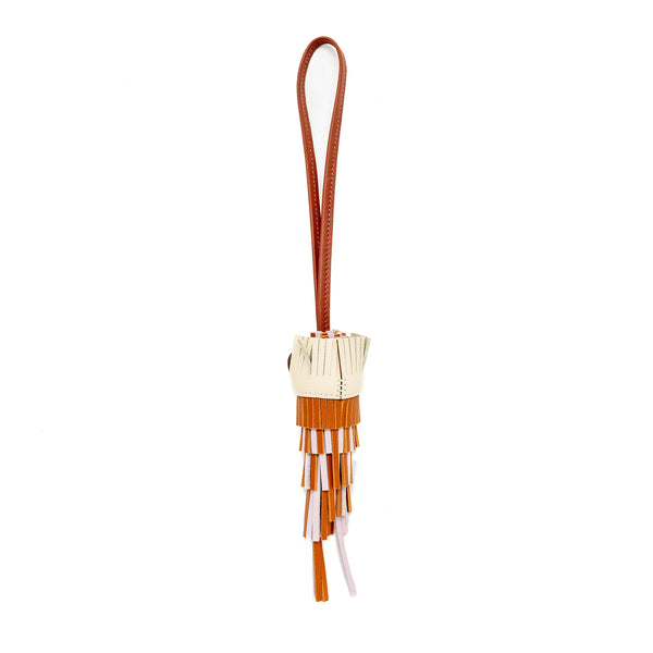 Hermes Chouette Bag Charm Milo Lambskin/Swift Calfskin Pain D’epice/Mauve Pale/Sienne/Nata/Blanc Stamp W