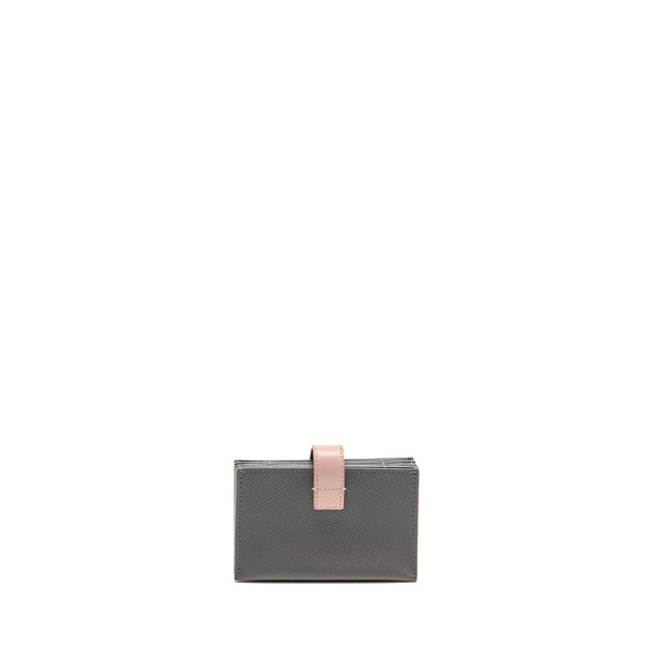 Celine Accordeon Card Holder Calfskin Pink/Grey GHW