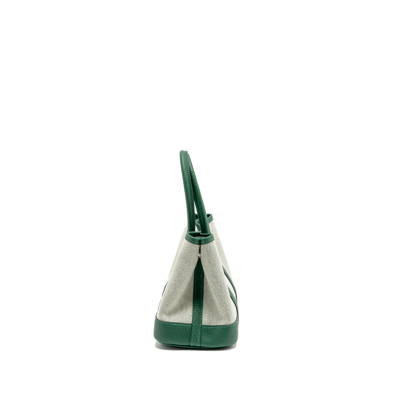 Hermes Neo Garden Party 23 Canvas/Negonda Ecru/Vert Moyen SHW Stamp K