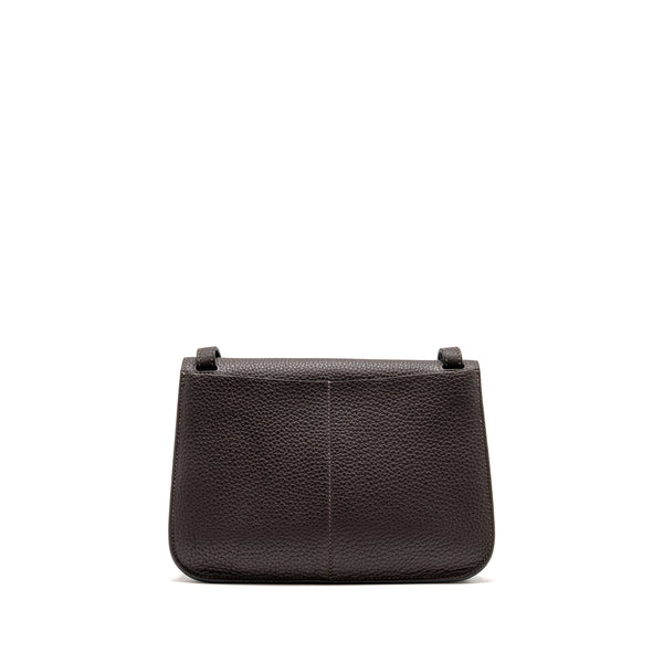 Hermes Halzan 25 Clemence Ebene/Zanzibar Blue GHW Stamp W