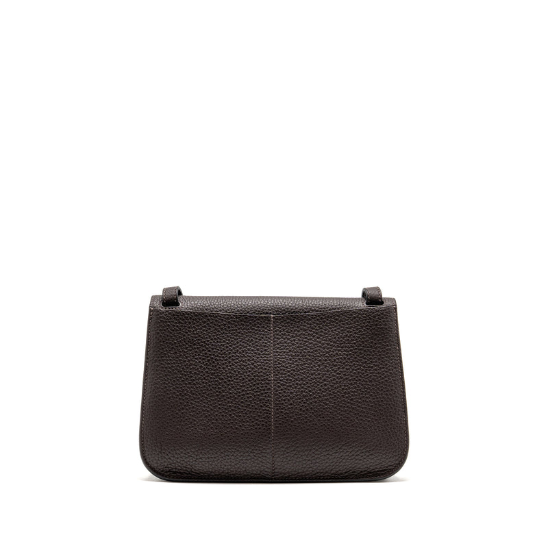 Hermes Halzan 25 Clemence Ebene/Zanzibar Blue GHW Stamp W