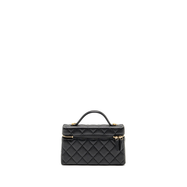 Chanel Top handle Vanity Bag with Chain Caviar Black GHW (Microchip)