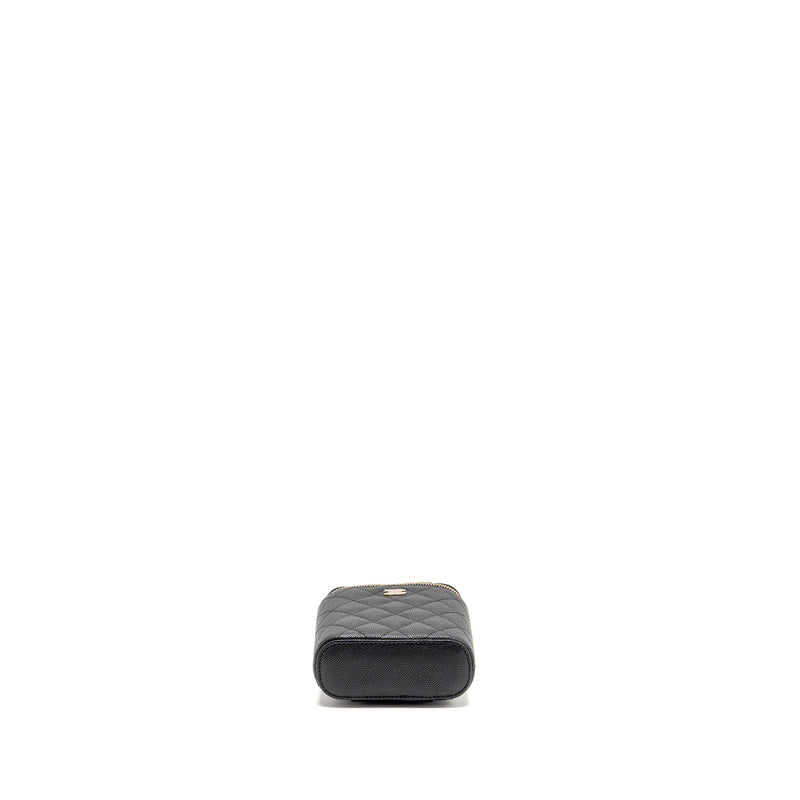 Chanel Mini Vanity Case with Chain Caviar Black LGHW(microchip)
