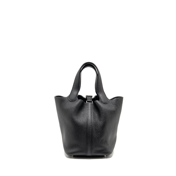 Hermes Picotin 18 lock bag clemence black SHW stamp Y