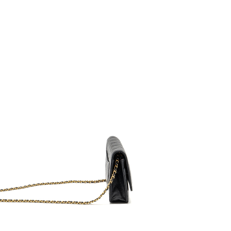 CHANEL Classic Wallet on Chain Caviar Black GHW